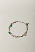 【Heart Station】Skylines 925 Silver Bracelet - Double-Layer Sterling Silver Bracelet