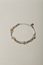 【Heart Station】Skylines 925 Silver Bracelet - Double-Layer Sterling Silver Bracelet