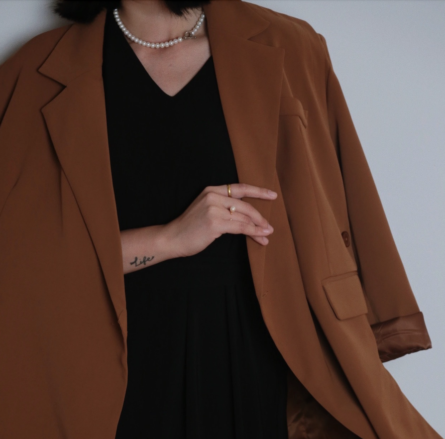 [Classic Pearl] 7mm Large Round Pearl C-Ring Ring / 925 Sterling Silver / Brass Plated with 20K Gold | 7mm Pearl Open Rings