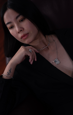 【SCART】A Piece of Peace Necklace, 24-inch Sterling Silver Necklace