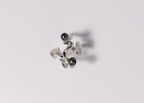 【SCART】Whisper Ear Clip - Black Pearl Sterling Silver Ear Clip