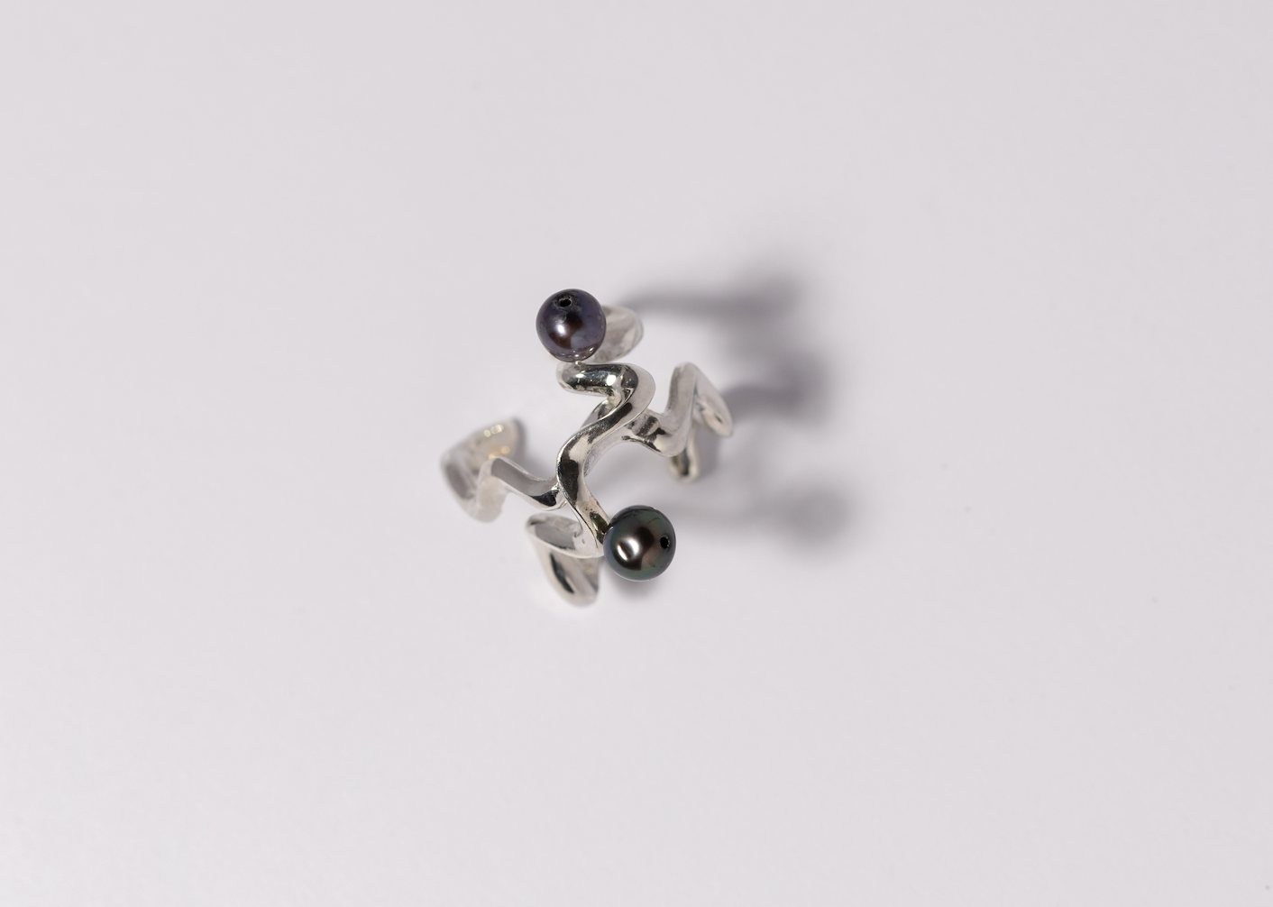 【痕生SCART】Whisper Ear clip 黑珍珠純銀耳扣