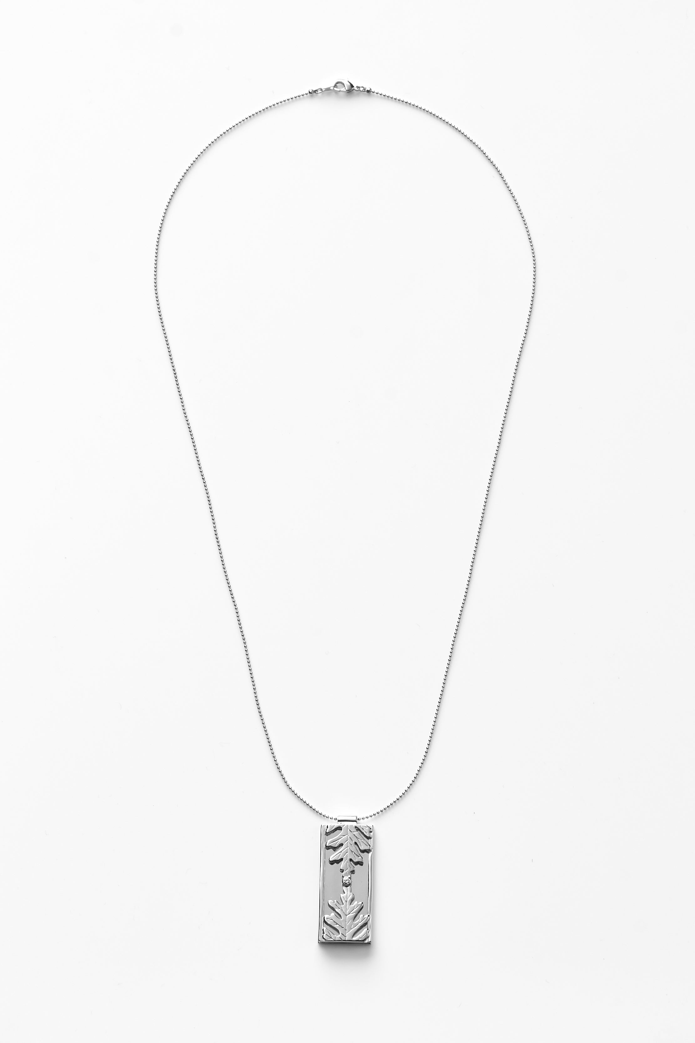 【綻放】框中風景-銀葉菊項鍊/預購訂製款/925純銀/黃銅鍍20K金 Dusty Miller Necklace