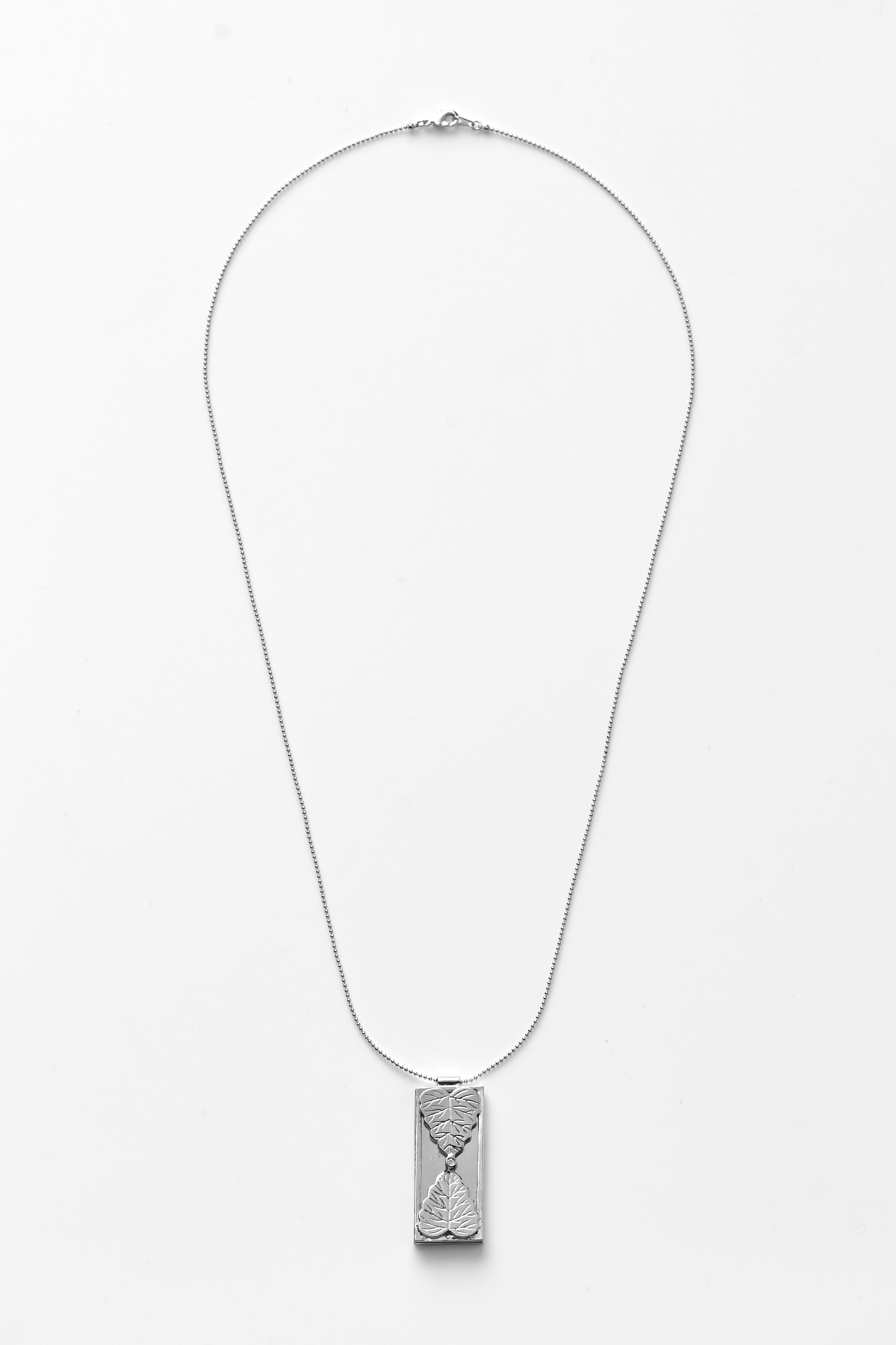 【綻放】框中風景-菩提葉項鍊/預購訂製款/925純銀/黃銅鍍20K金 Sacred Fig Necklace