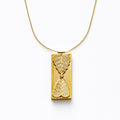 【Blooming】Framed Landscape - Bodhi Leaf Necklace / Pre-order/925 Sterling Silver / 20K Gold Plated Brass Sacred Fig Necklace 