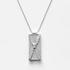 【Blooming】Framed Landscape - Pansy Picture Frame Necklace / Pre-order/925 Sterling Silver / 20K Gold Plated Brass / Pansy Necklace