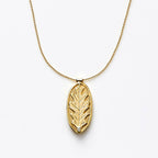 【Blooming】Framed Landscape - Oak Leaf Necklace / Pre-order/925 Sterling Silver/20K Gold Plated Brass Oak Leaf Necklace
