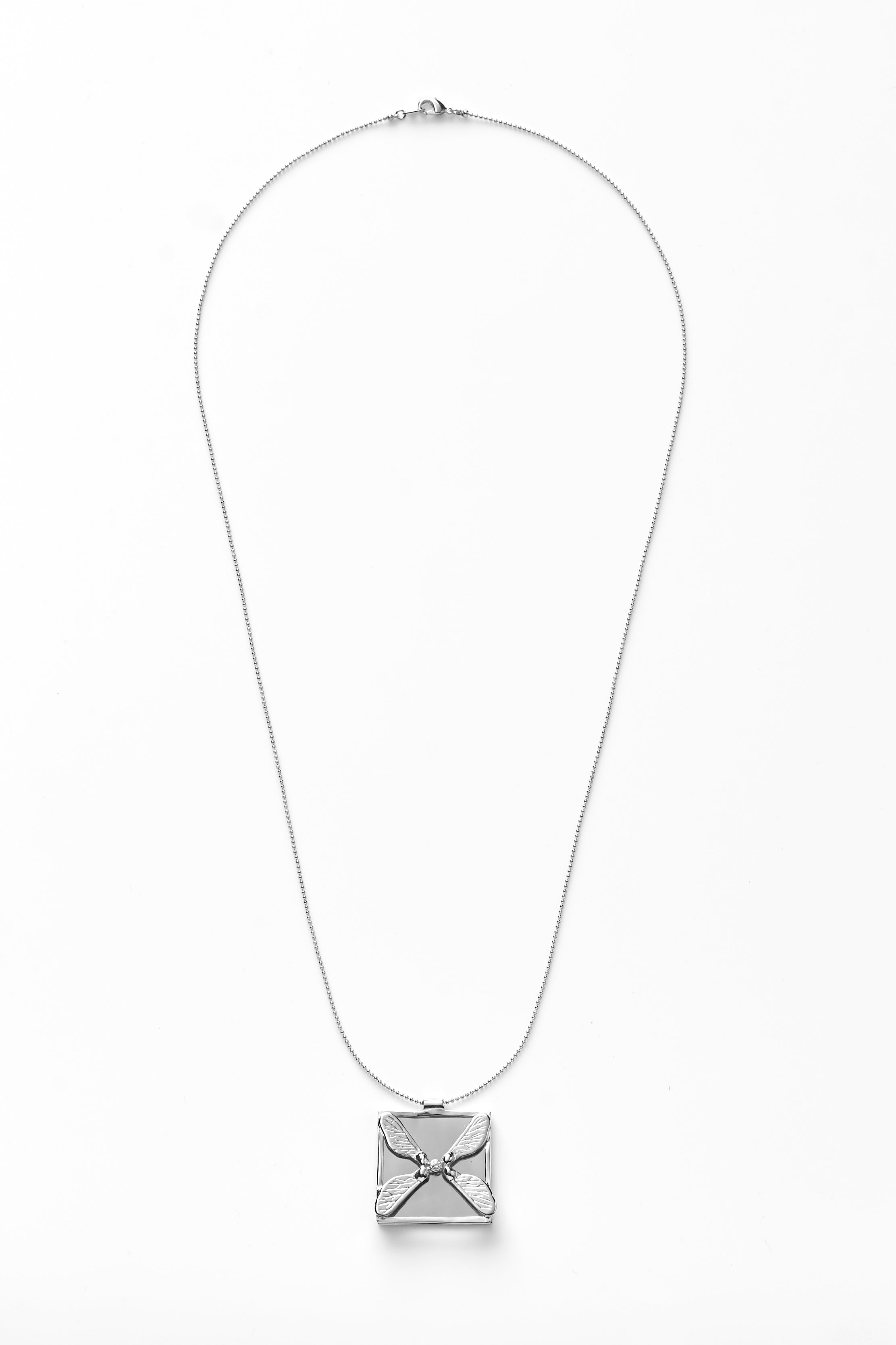 【綻放】框中風景-三角楓樹翅果項鍊 /預購訂製款/925純銀/黃銅鍍20K金 Samara Necklace