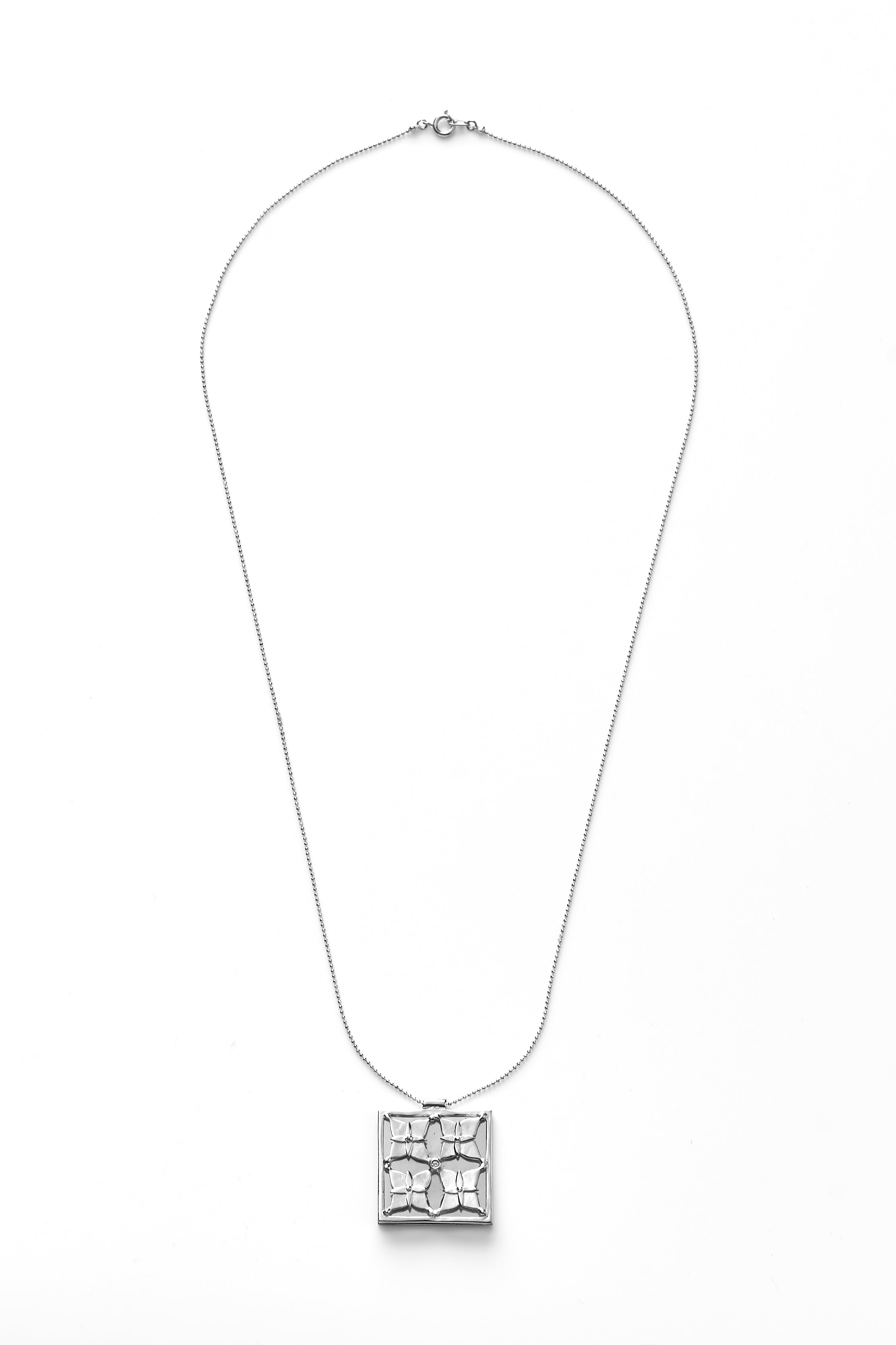 【綻放】框中風景-矮仙丹花項鍊/預購訂製款/925純銀/黃銅鍍20K金 Ixora Necklace