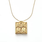 【Blooming】Framed Landscape - Ixora Necklace / Pre-order/925 Sterling Silver / 20K Gold Plated Brass
