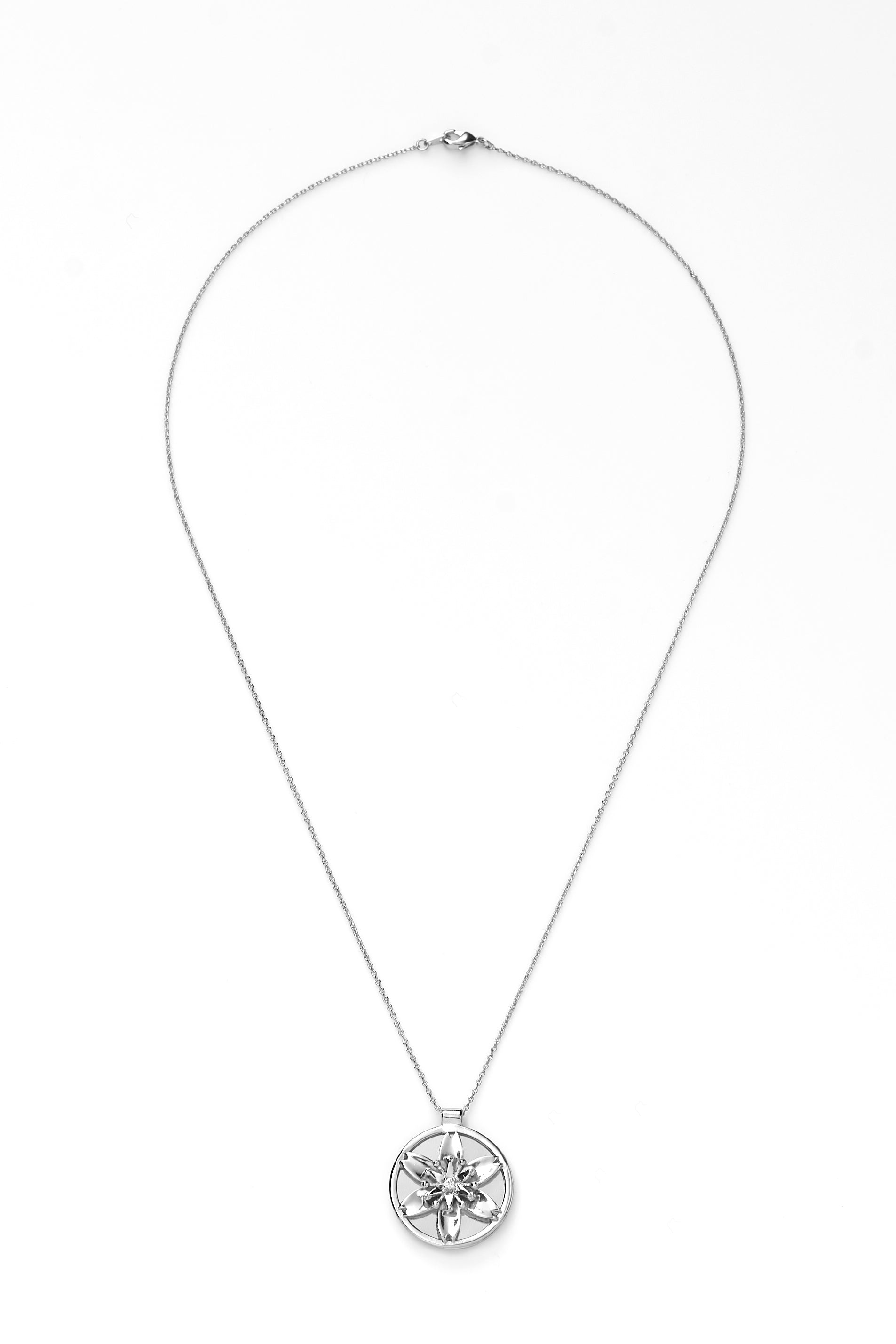 【綻放】框中風景-櫻花項鍊/925純銀/黃銅鍍20K金Cherry Blossom Necklace