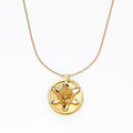【Blooming】Framed Scenery - Lily White Necklace / 925 Sterling Silver / 20K Gold Plated Brass