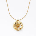 【Blooming】Framed Landscape - Plum Blossom Necklace / 925 Sterling Silver / Brass Plated with 20K Gold