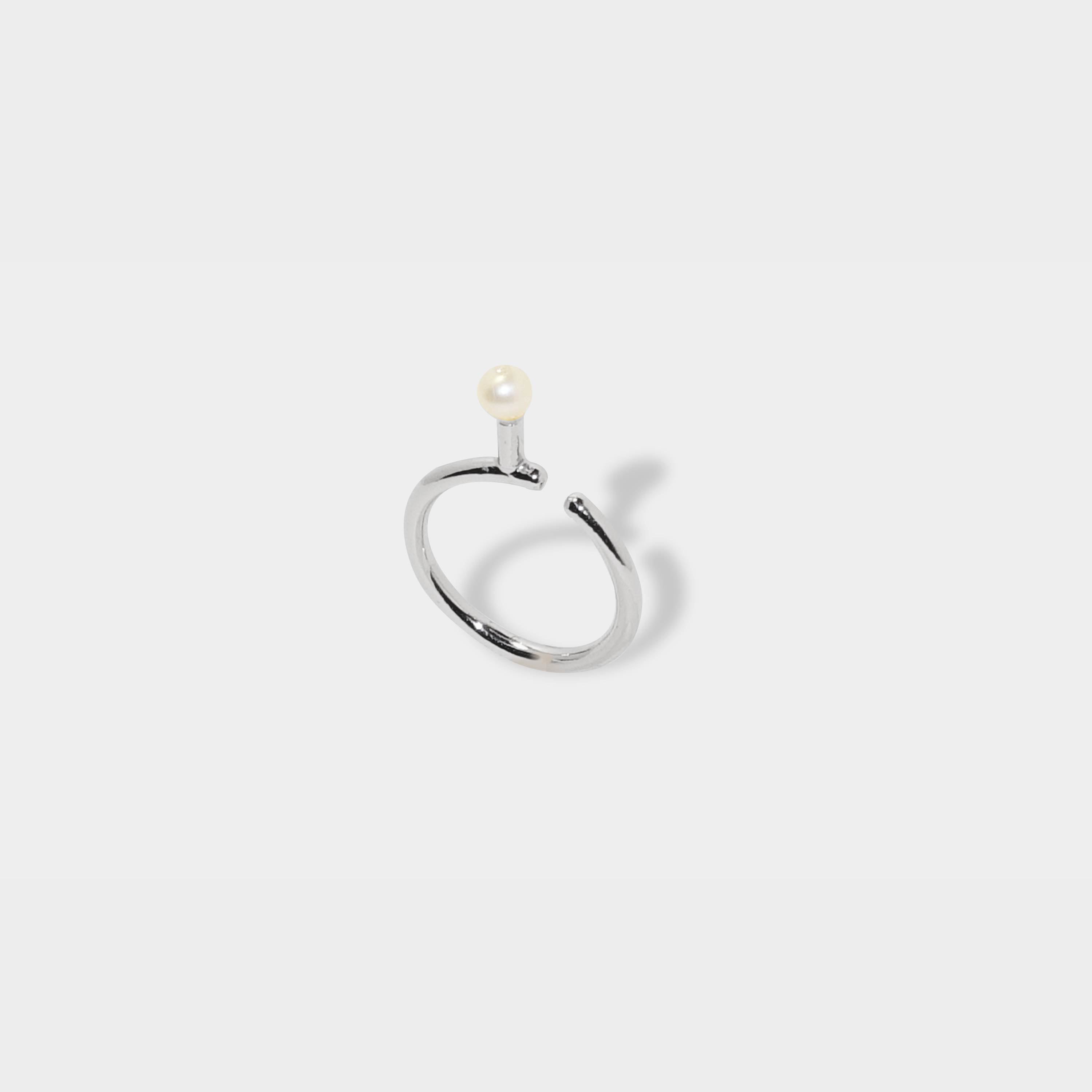 [Classic Pearl] 3mm Pearl Open Ring / 925 Sterling Silver / 20K Gold Plated Brass | 3mm Pearl Open Rings