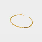 【Blooming】Cherry Blossom Twig Cuff / 20k Gold Plated Brass