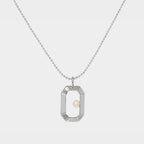 【綻放】18吋小祖母綠形畫框項鍊/ 925純銀 /黃銅鍍20K金 Petite Emerald Frame Necklace