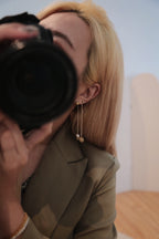 【Heart Station】Masquerade Masquerade - Asymmetrical Pearl and Gemstone Sterling Silver Earrings_Masquerade Earring_925 Silver