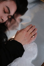 【Blooming】Pearl Ring on a Branch / Brass plated with 20k gold / Custom ring size available upon request. Twiggy Twig Ring