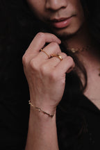 【Blooming】Cherry Blossom Twig Cuff / 20k Gold Plated Brass
