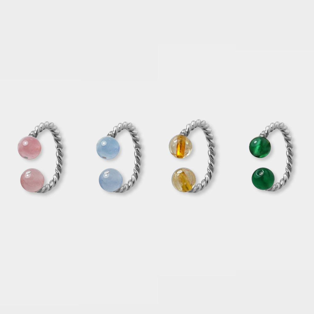【粉彩】1%的堅強- 粉色麻花版小耳扣（單支）1% Strength Twist Ear Clip (S)/ One Piece Unique Earring