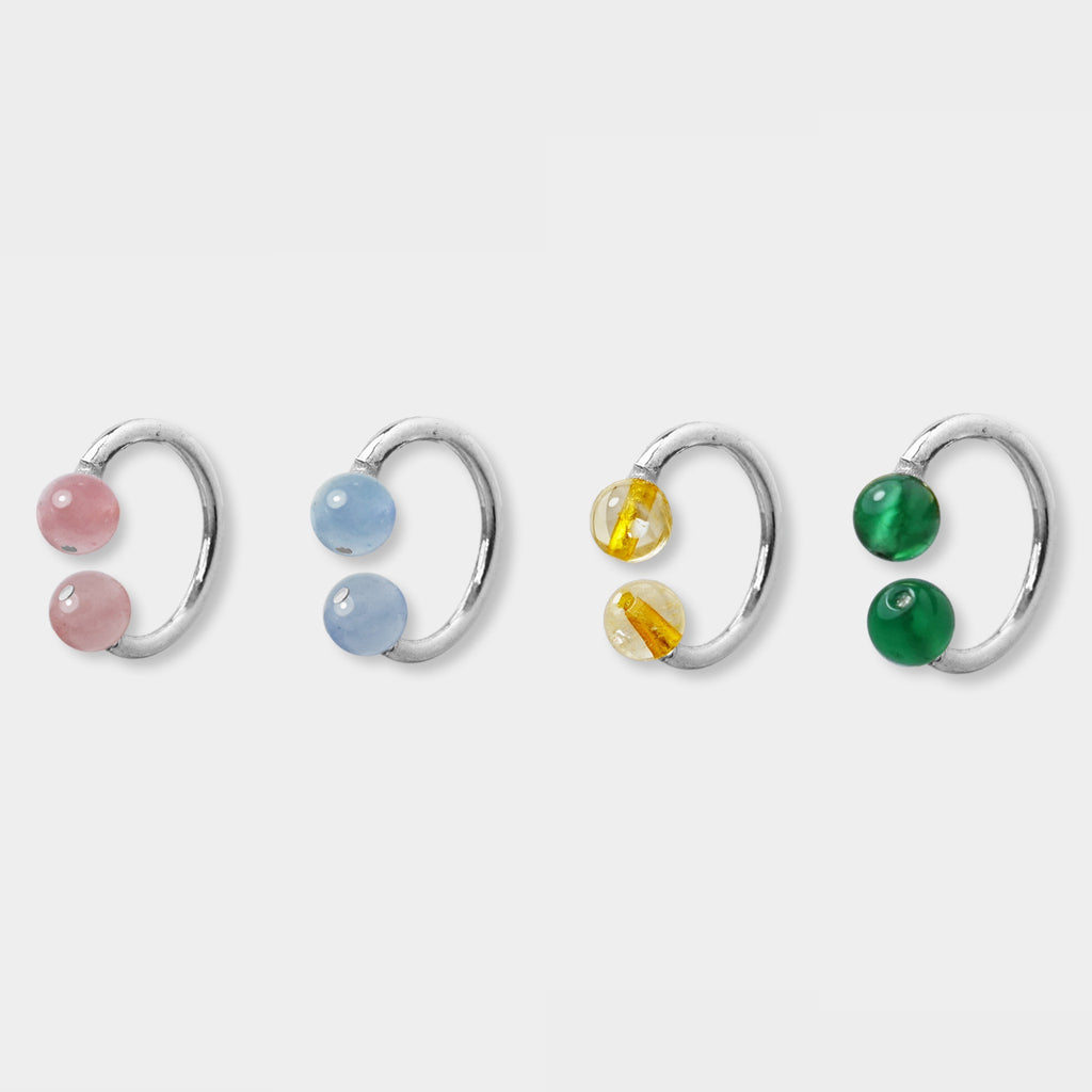 【粉彩】1%的圓滿- 圓管小耳扣（單支） 1% Perfection Tube Ear Clip (S)/ One Piece Unique Earring