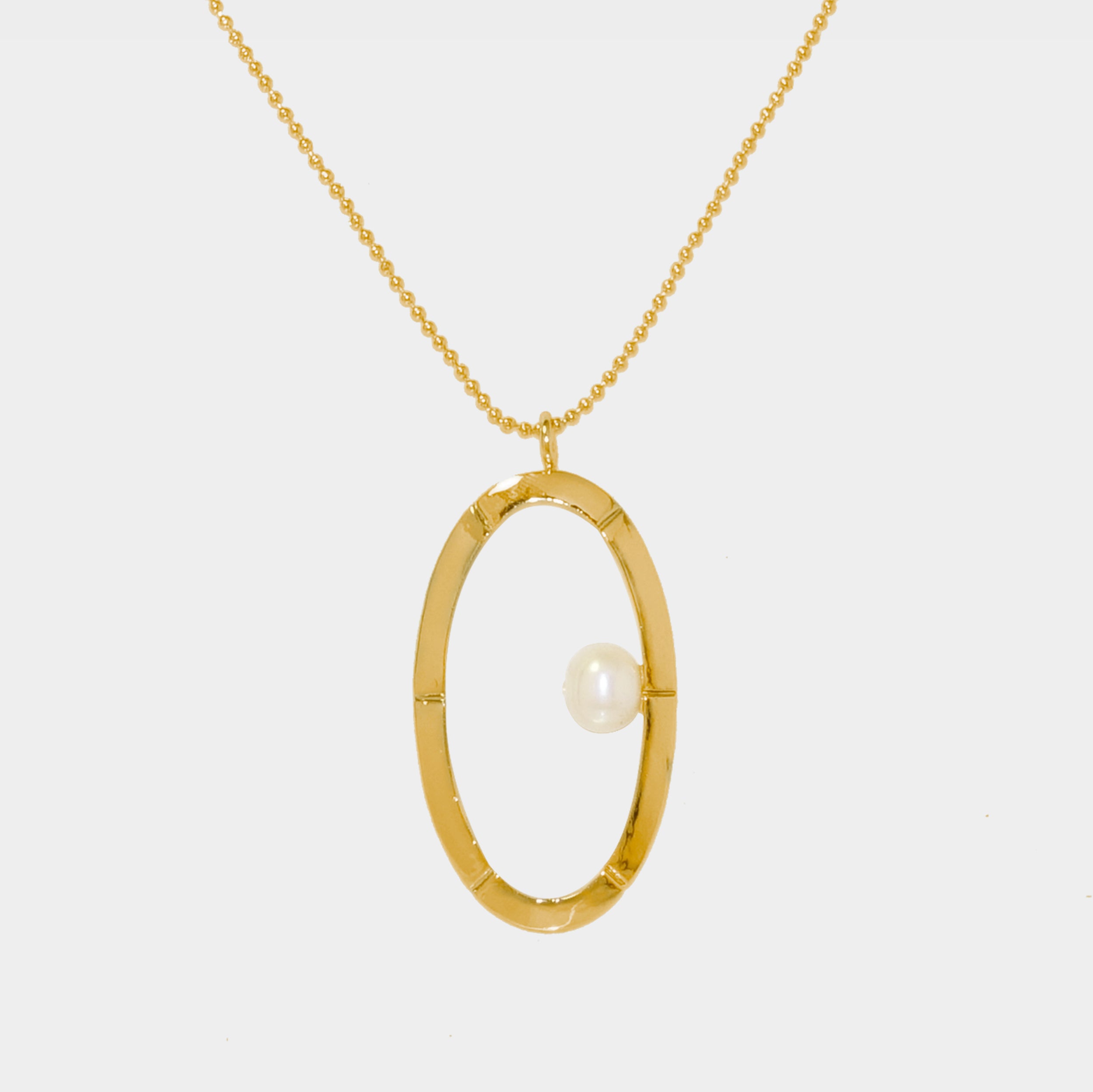 【Blooming】Oval Picture Frame Earrings / 925 Sterling Silver / Brass Plated with 20K Gold Classic Ellipse Frame Necklace 